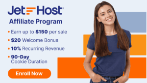 Sign up for the JetHost affiliate program, get $20 bonus, and earn up to $150 per sale Signup for the JetHost affiliate program