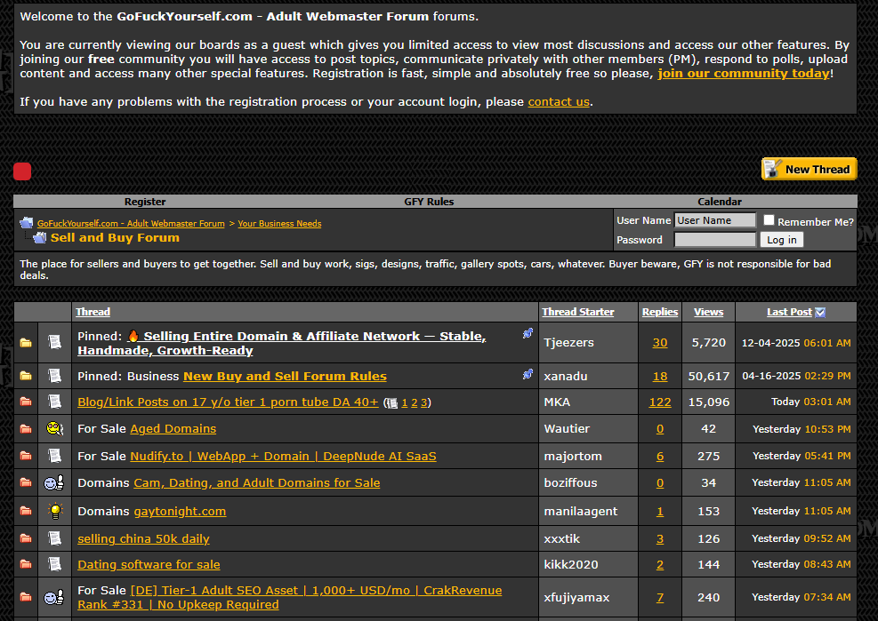 GFY - Website, Domains Forum Marketplace