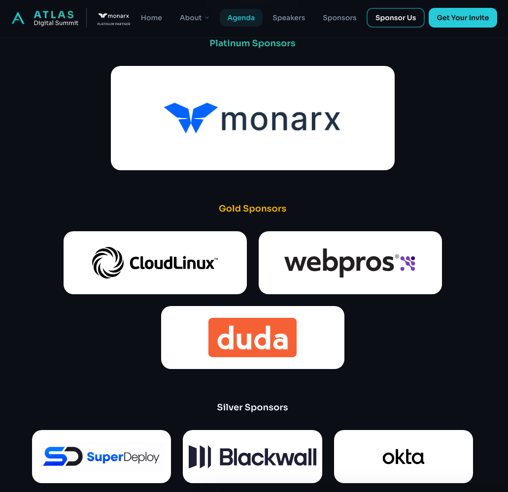Sponsors of Atlas Digital Summit