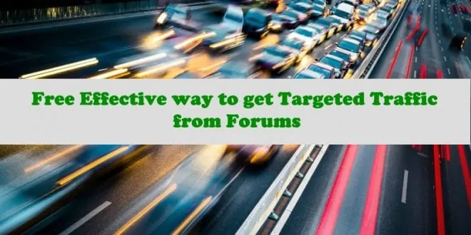 Getting targeted traffic from forums