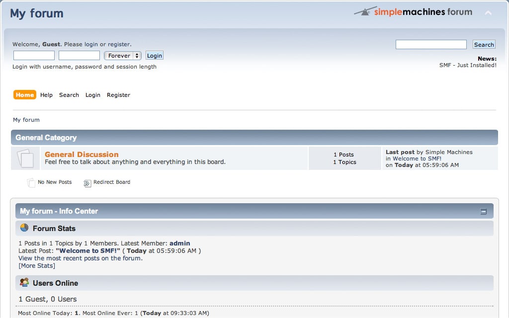 How to start a forum using SimpleMachines Forum