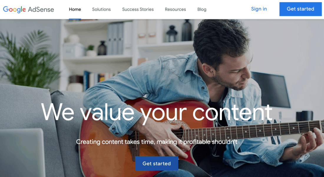 Google AdSense advertising network for publishers