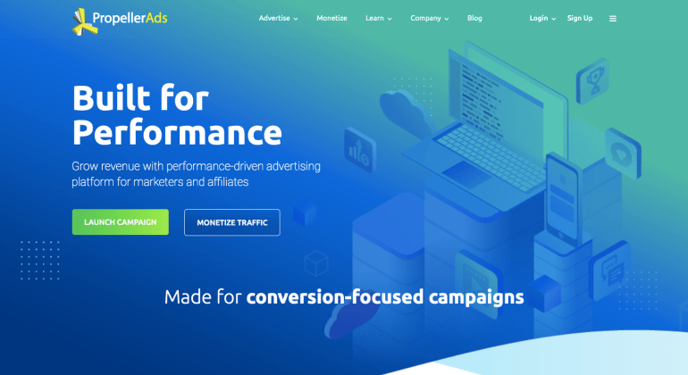 PropellerAds (Monetag) - Advertising network