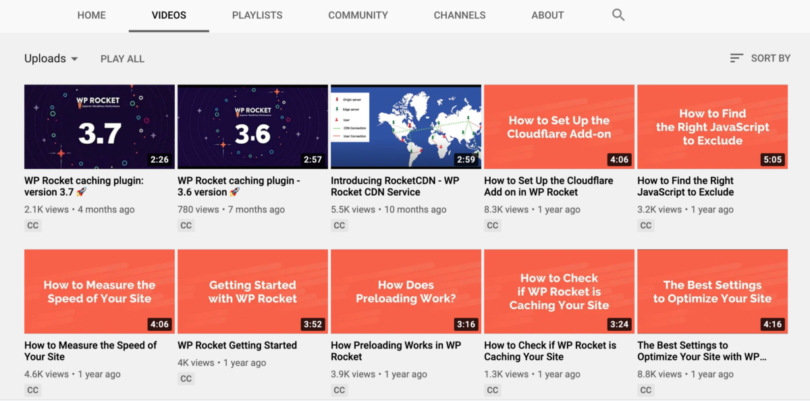 WP Rocket Youtube Videos