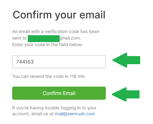 Get a FREE Semrush PRO account for 14 days - Step 3