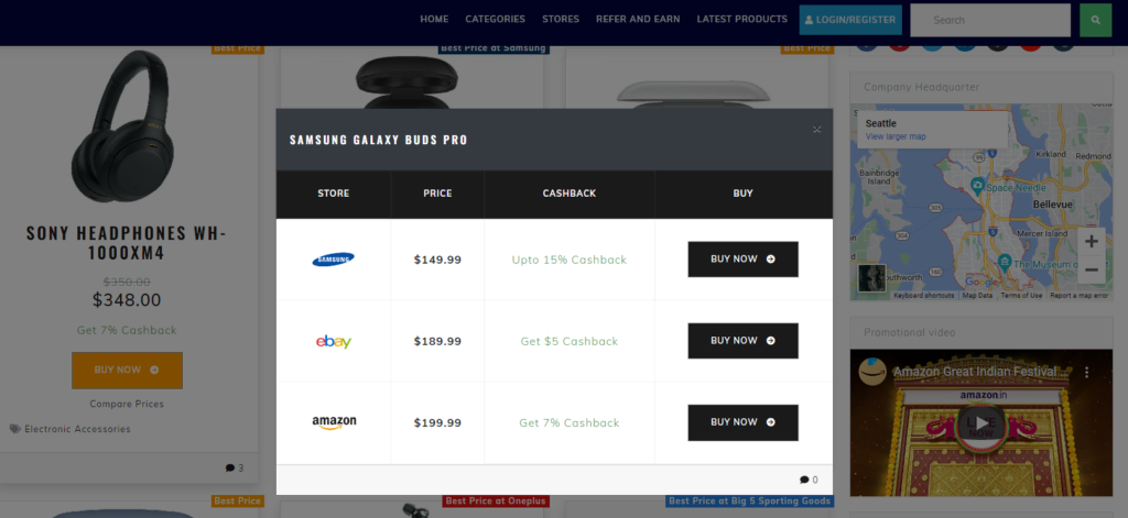 ClipMyDeals Price Comparison WordPress Theme