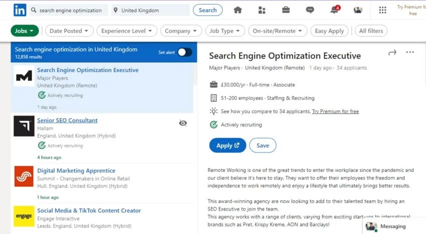 SEO Digital Marketing Jobs