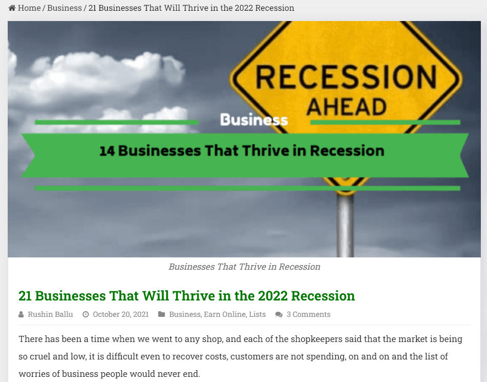 Example of a guest post on monetizebetter.com