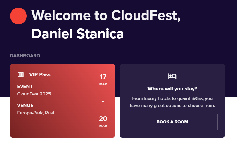 My VIP ticket at CloudFest 2025