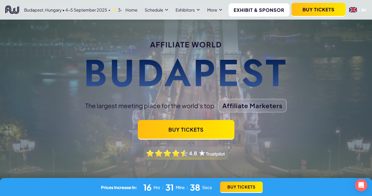 Affiliate World Conferences Dubai - Budapest - Bangkok