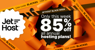 JetHost Black Week 85% Off on Annual Hosting Plans
