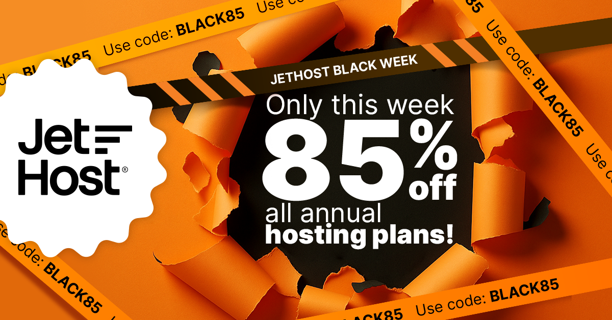 JetHost – 85% Off on Annual Hosting Plans