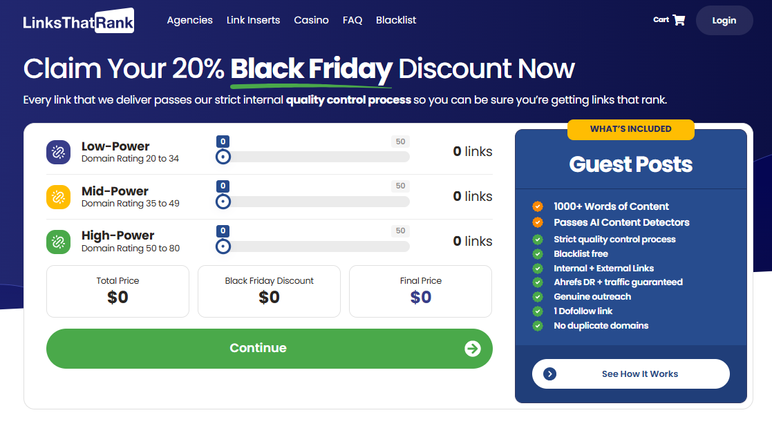 LinksThatRank – Save 20% on Links