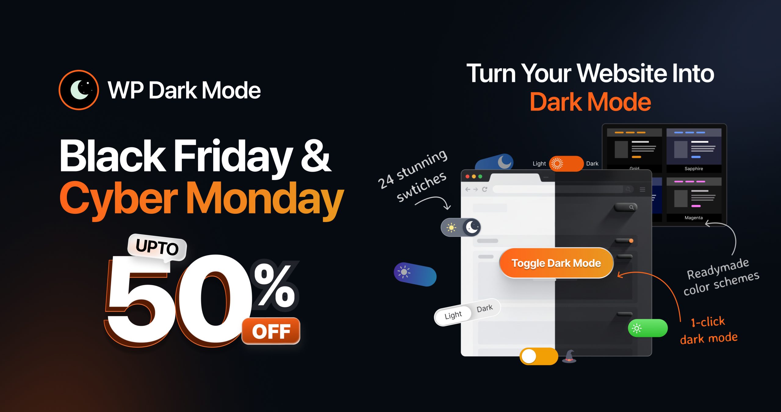 WP Dark Mode – Up to 50% Off on BFCM